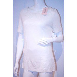 $175 LAUREL by Escada WHITE T-Shirt TOP Designed in GERMANY 100% Viscose ( 2 )